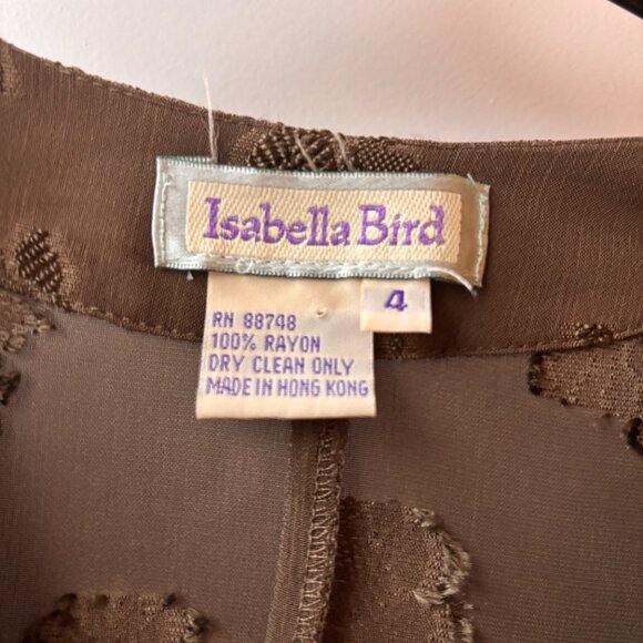 Isabelle Bird Green Brown Button Down Tunic Dress Size 4 - Picture 5 of 5